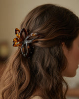 Butterfly Hair Claw shown in use