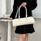 Cream Baguette Bag