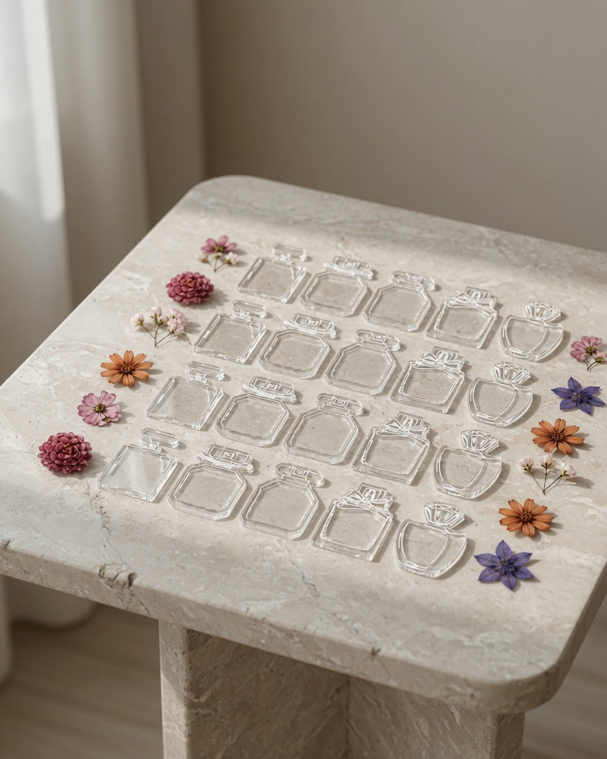 DOWMOO Dried Flower Bookmark Kit — 20 Pieces empty still