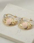 Hollow Rosette Hoops