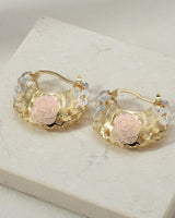 Hollow Rosette Hoops shown alone