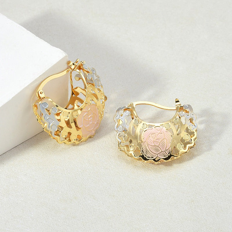 Hollow Rosette Hoops product