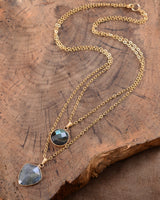 Layered Stone Pendants shown alone