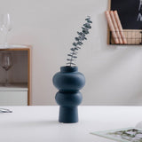 Stacked Blue Ceramic Vase