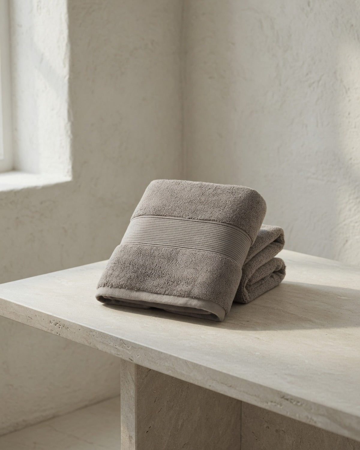 Taupe Cotton Bath Towel